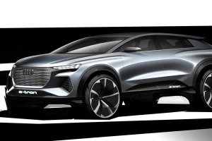 Audi geeft designschetsen Q4 e-tron vrij