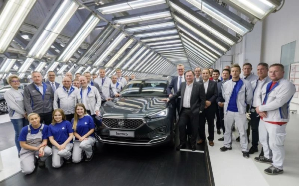 De SEAT Tarraco wordt in de Volkswagen-fabriek in Wolfsburg gebouwd